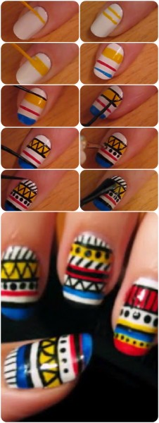tribal 226x600 Unha tribal passo a passo