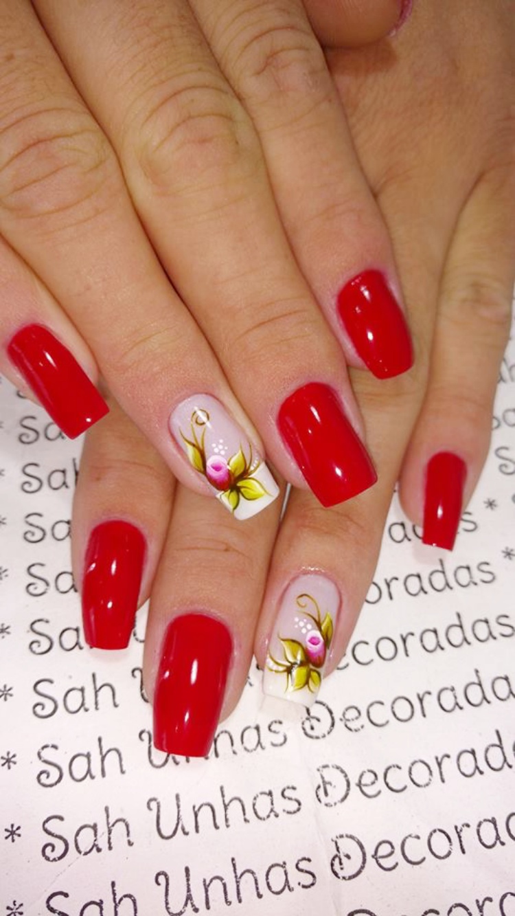 Featured image of post Unhas De Gel Decoradas Simples Vermelhas E se tratando de unhas decoradas