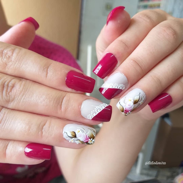 29 Unhas decoradas com rendinha, continuam chiques depois de todos estes anos