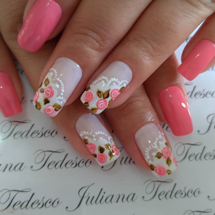 29 Unhas decoradas com rendinha, continuam chiques depois de todos estes anos