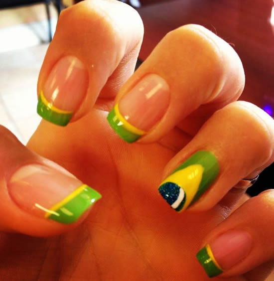 Como pintar as unhas com bandeira do brasil – Copa 2016