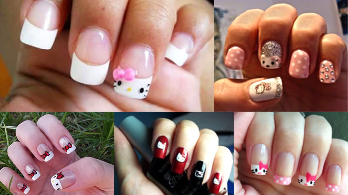 Unhas decoradas com bonecas