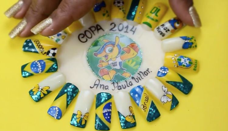 49 melhores ideias de unhas decoradas para a copa, vai brasil! 201844