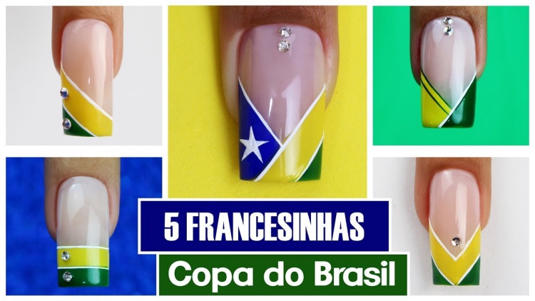 49 melhores ideias de unhas decoradas para a copa, vai brasil! 2018